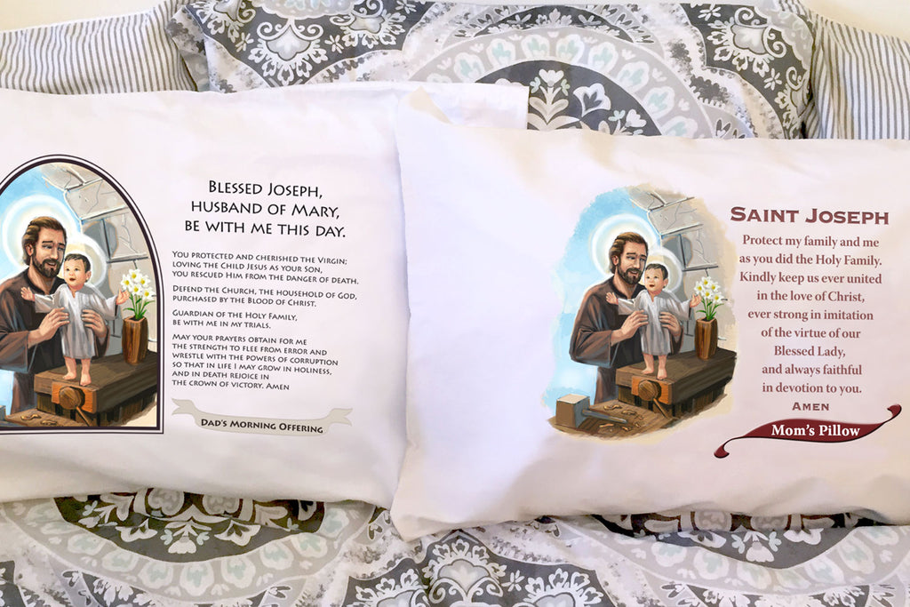 These St. Joseph Prayer PiIlowcases will help you grow in prayer companionship with St. Joseph during March, the month devoted to this saint!