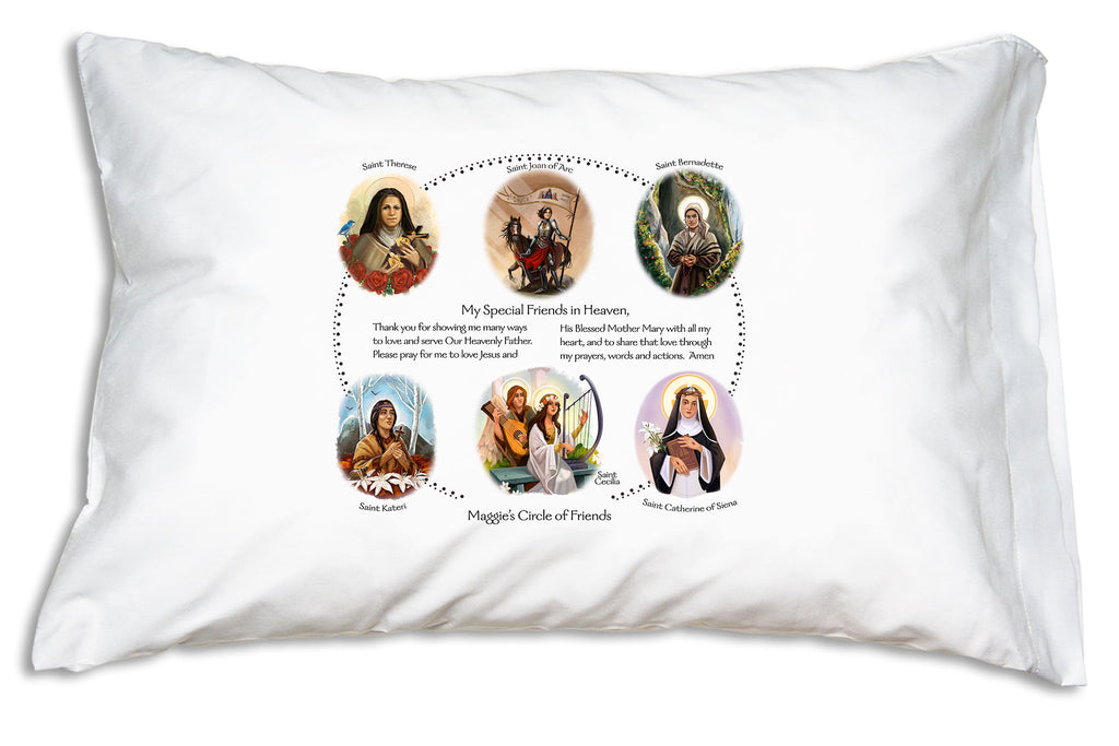 This is how we personalize our Circle of Friends Prayer PIllowcase.