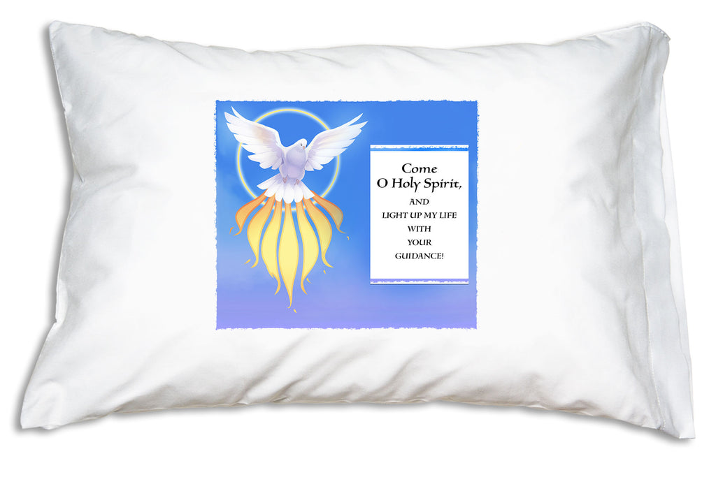 Nurture the faith of family and friends with the gift of a Holy Spirit: Light Up My Life! Prayer Pillowcase.