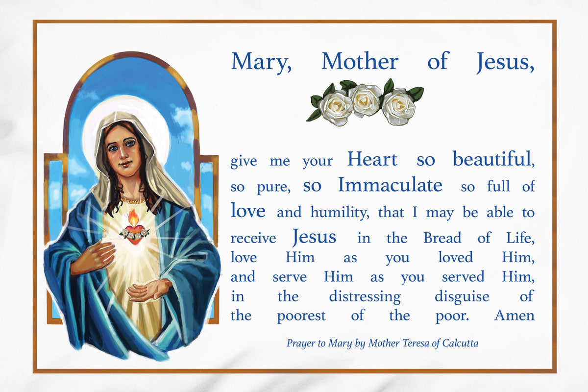 August Devotion Immaculate Heart of Mary Prayer Pillowcases