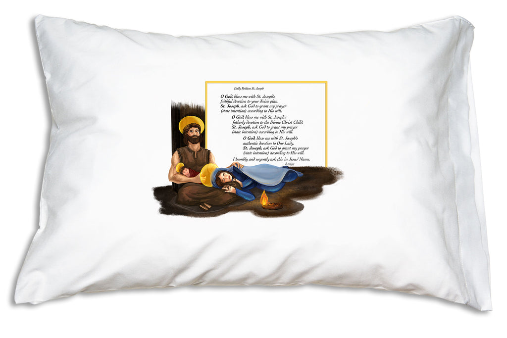 With this St. Joseph Daily Prayer of Petition Prayer Pillowcase nearby you'll remember that St. Joseph is always ready and more than willing to help.