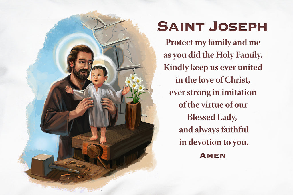 Pray for your family with this Saint Joseph Prayer Pillowcase.