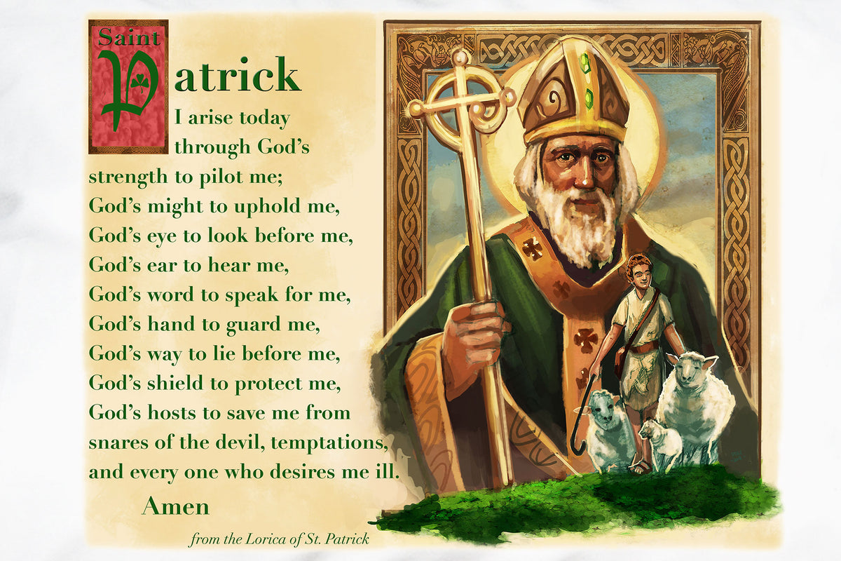 The Lorica of St. Patrick Catholic Pillow Case Prayer Pillowcases