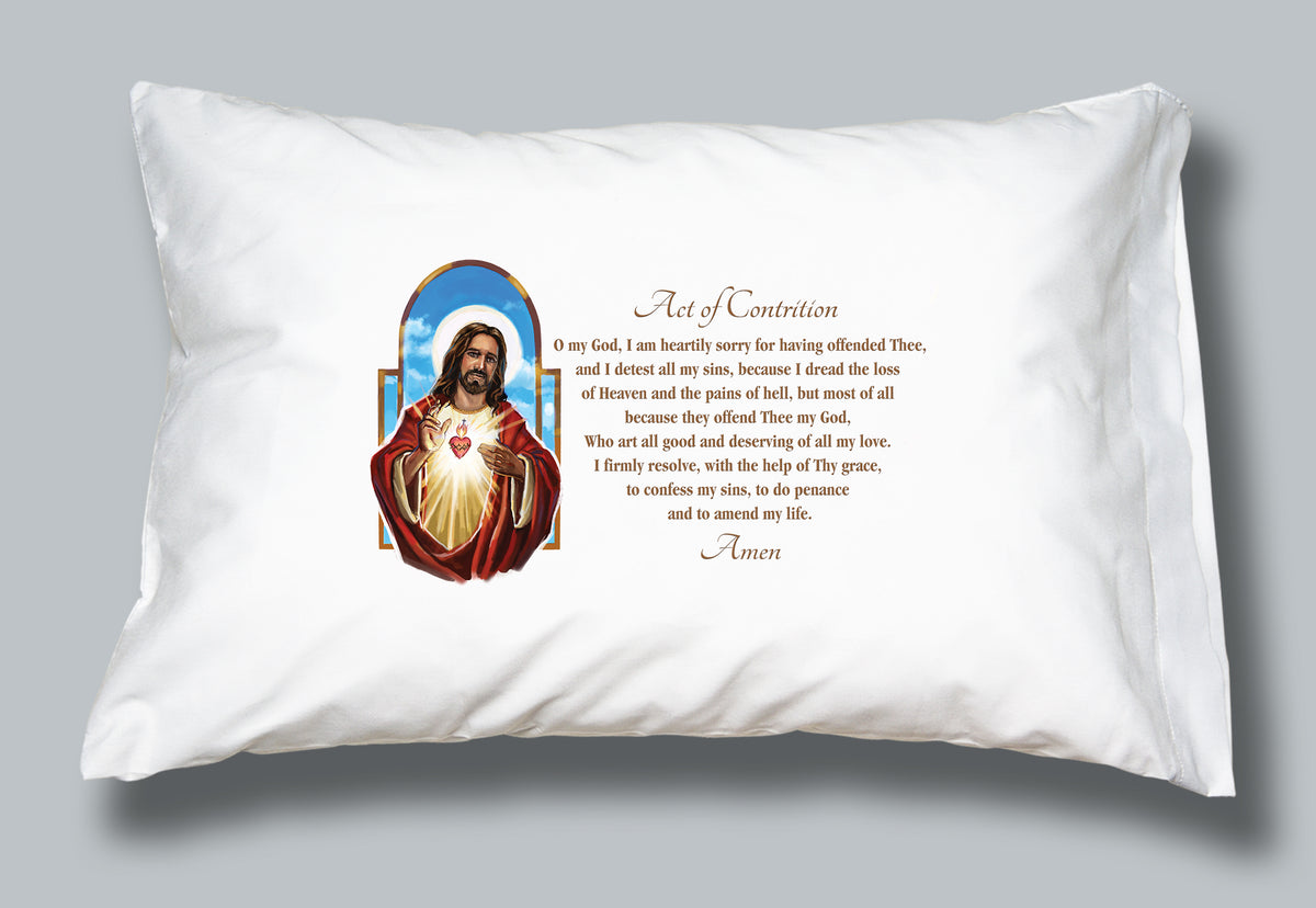 Act of Contrition Catholic Prayers Prayer Pillowcases