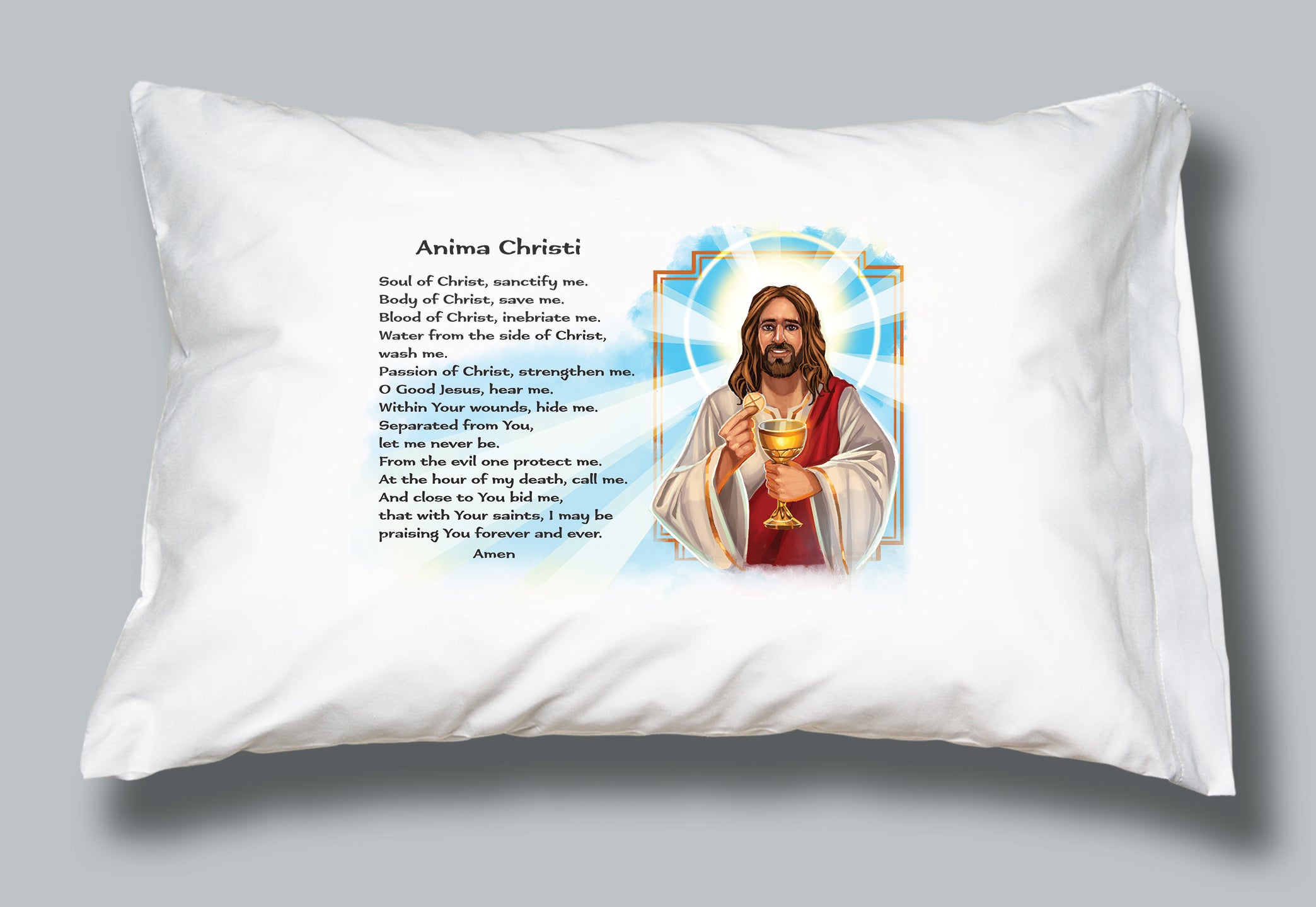 Anima Christi Prayer Catholic Pillow Cases Prayer Pillowcases