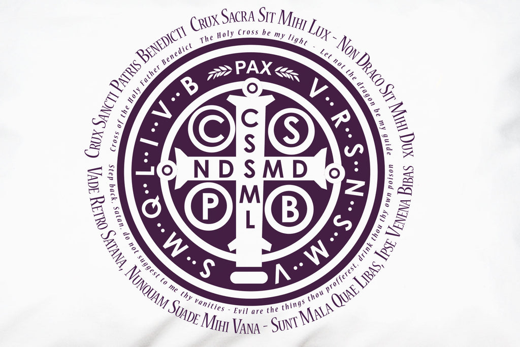 Benedict Medal with Latin Catholic Pillow Case Prayer