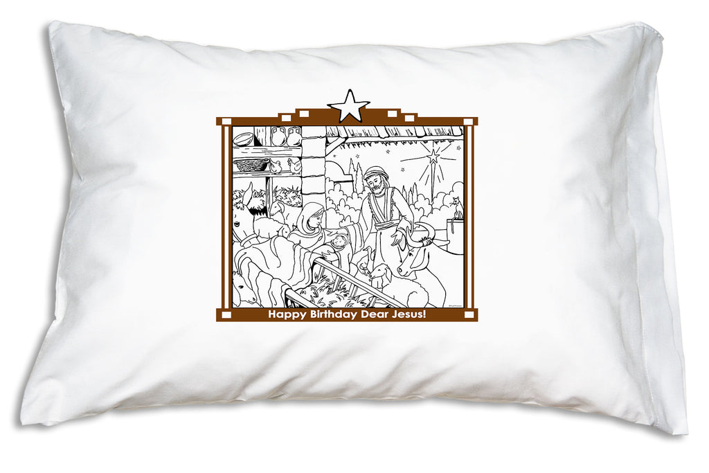 Happy Birthday Jesus Pillowcase to color and keep!