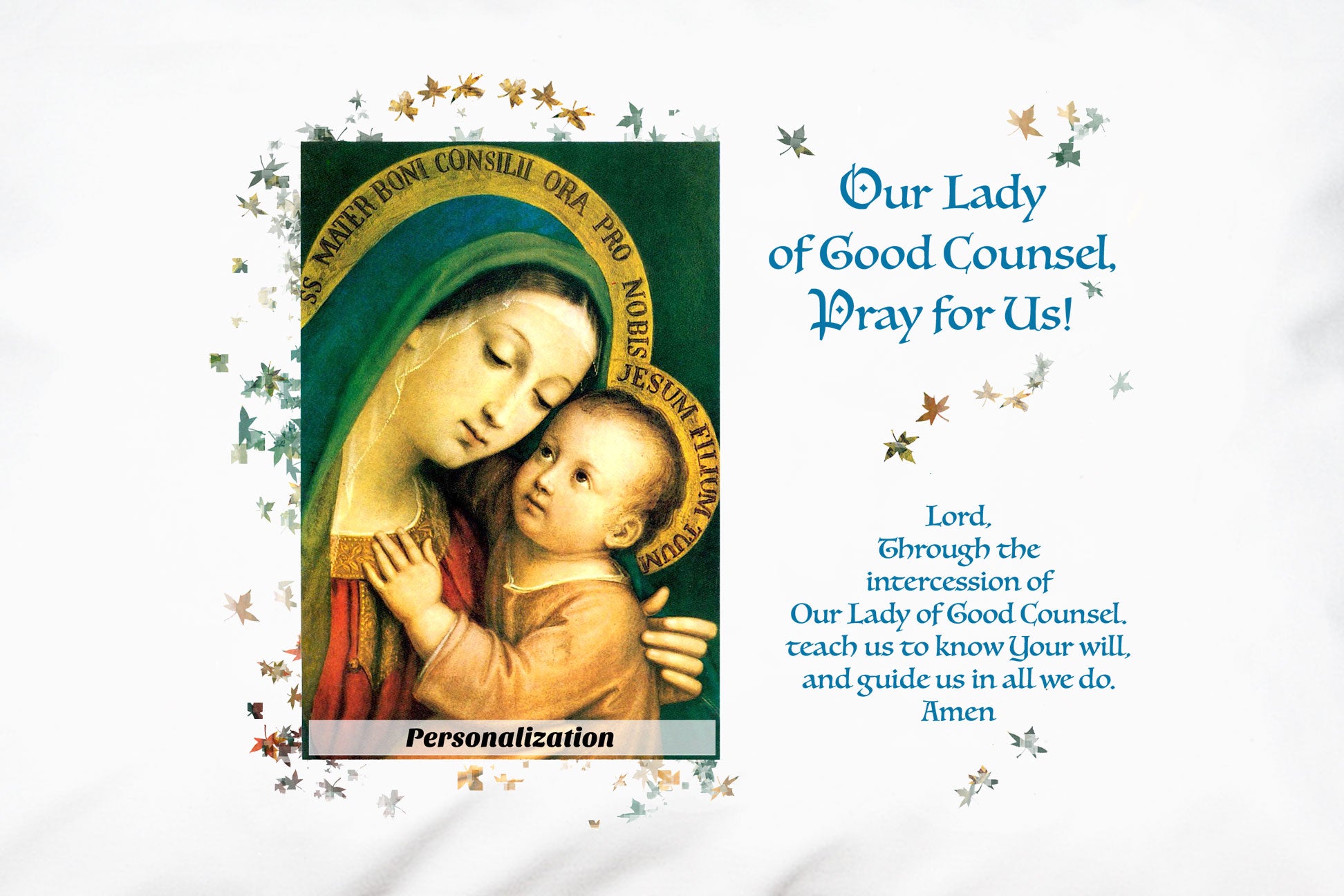 Our Lady of Good Counsel Catholic Devotions Prayer Pillowcases